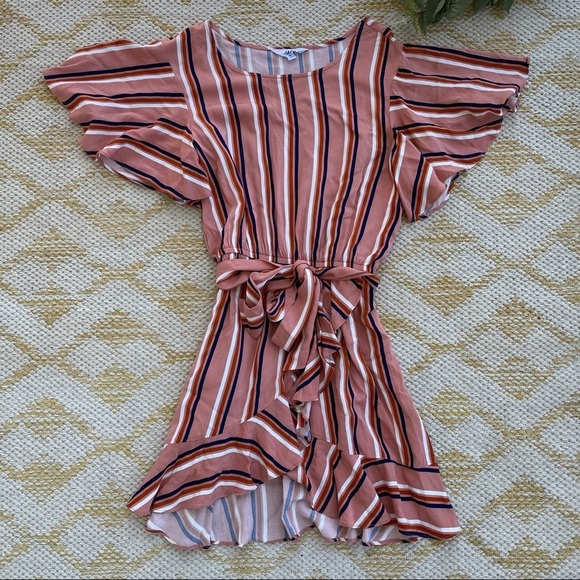 Jack by BB Dakota stripe ruffle dress - Picture 2 of 9